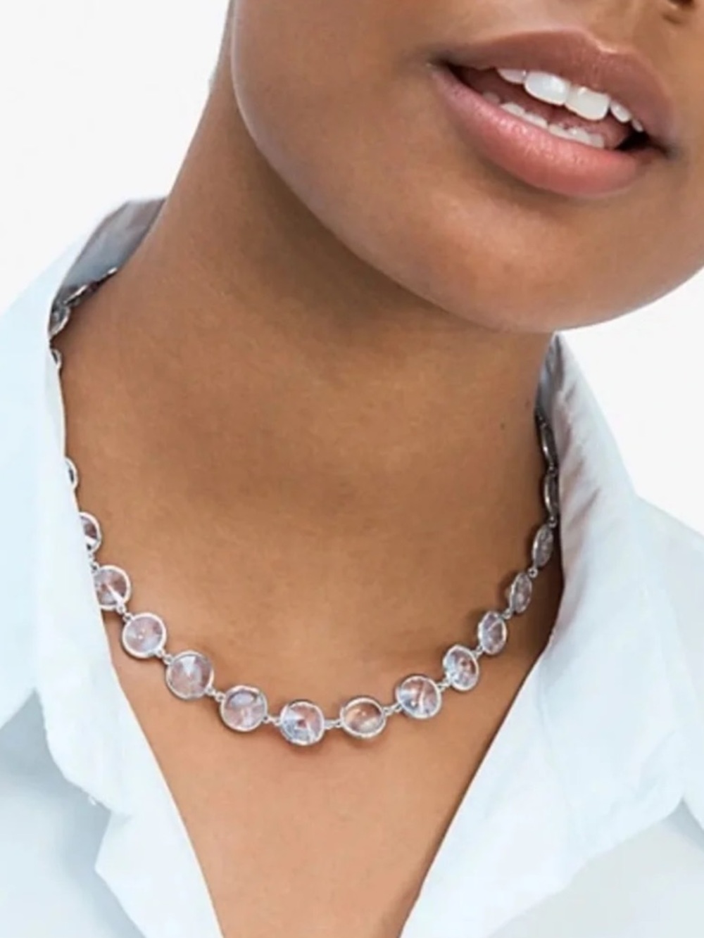 Kate Spade Sparkling Chandelier Short Necklace (Silver/Clear)
